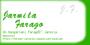 jarmila farago business card